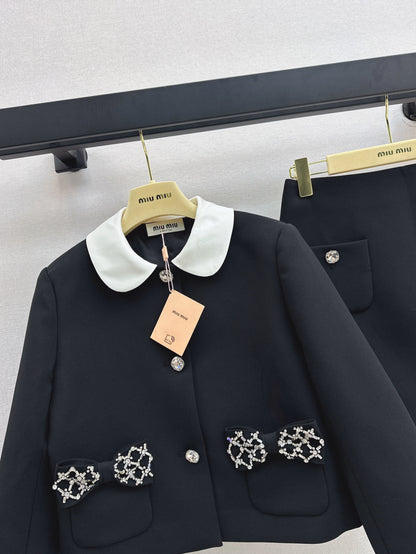 Miu 25fw rhinestone suit