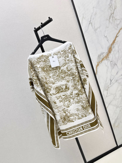 CD 25fw silk cape dress