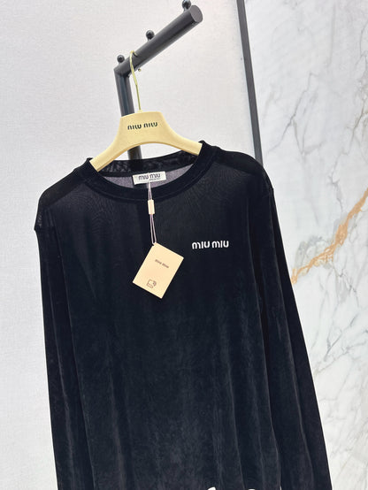 Miu 25fw velvet shirt