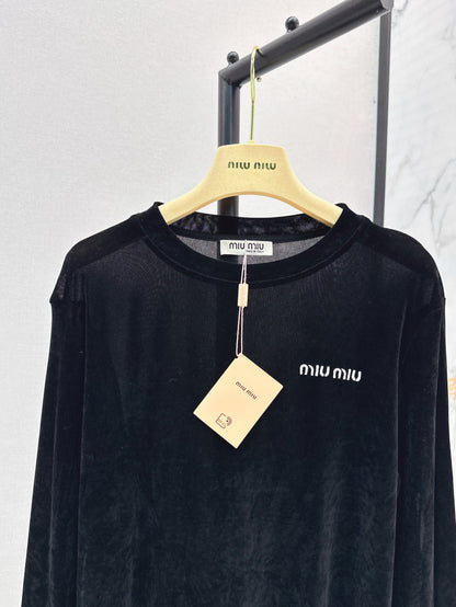 Miu 25fw velvet shirt