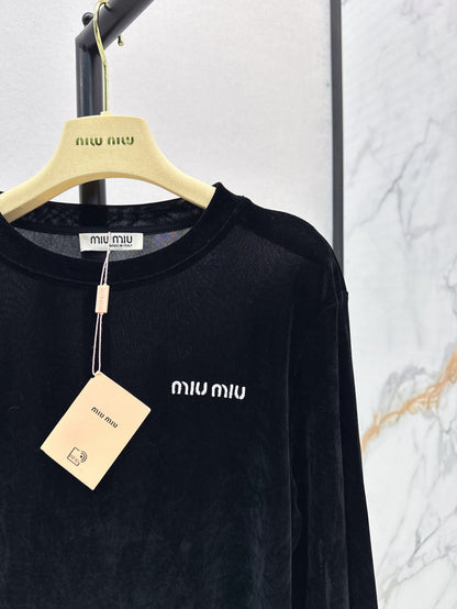 Miu 25fw velvet shirt