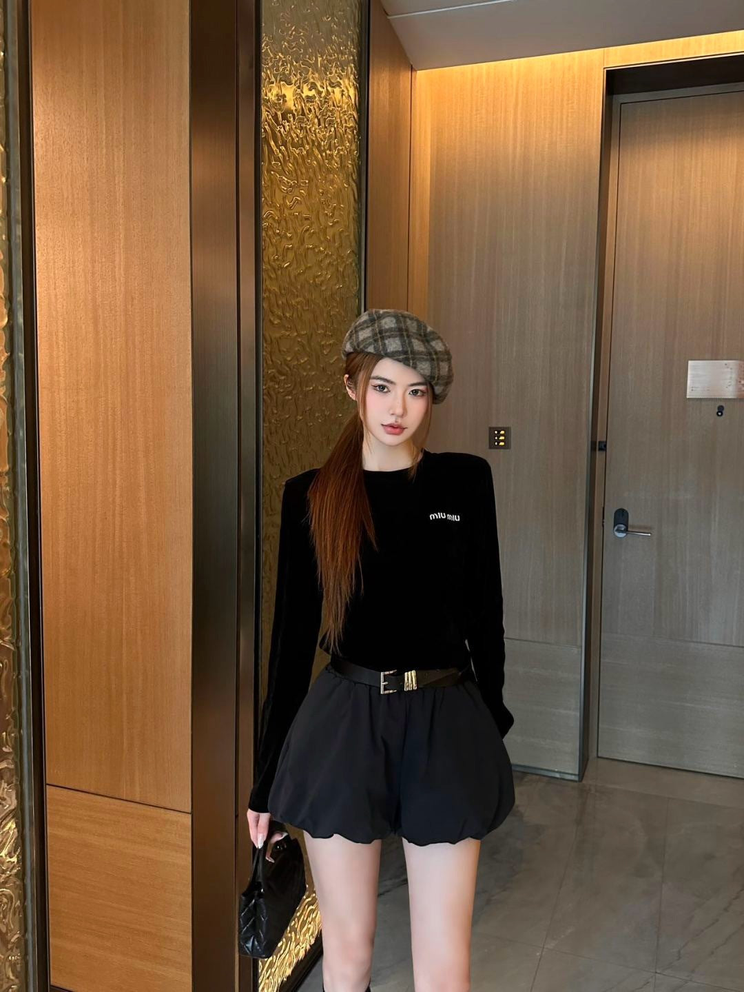Miu 25fw velvet shirt