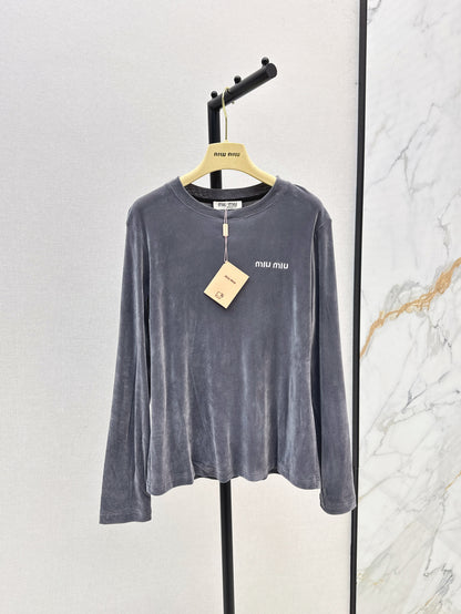 Miu 25fw velvet shirt