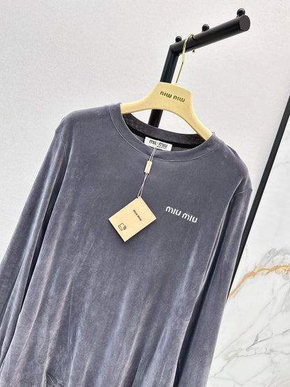Miu 25fw velvet shirt