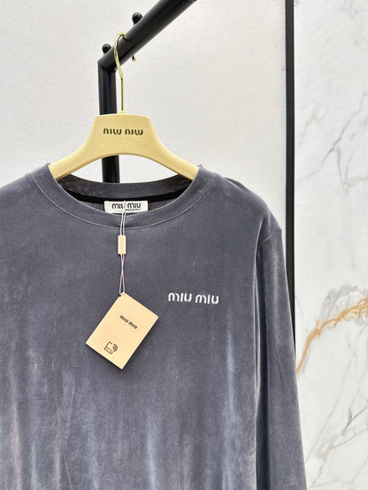Miu 25fw velvet shirt