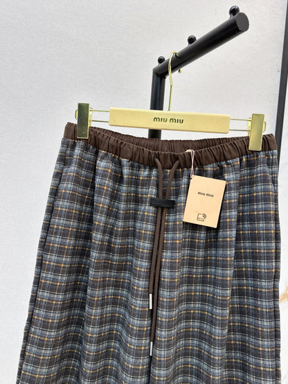 Miu 25fw plaid pants