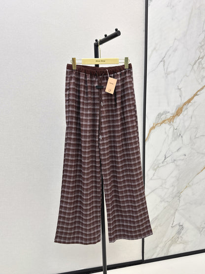 Miu 25fw plaid pants