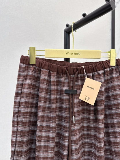 Miu 25fw plaid pants