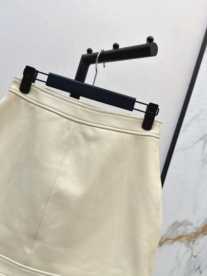 CD 25fw leather skirt