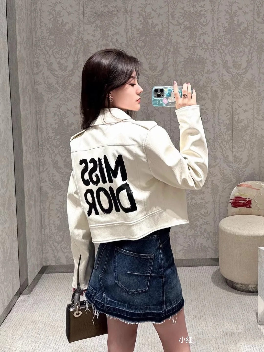 CD 25fw leather jacket