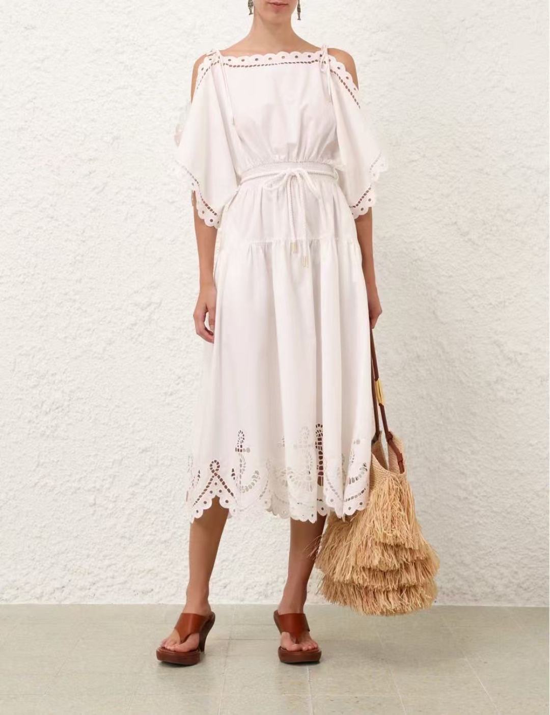 Zimm 25ss embroidered dress