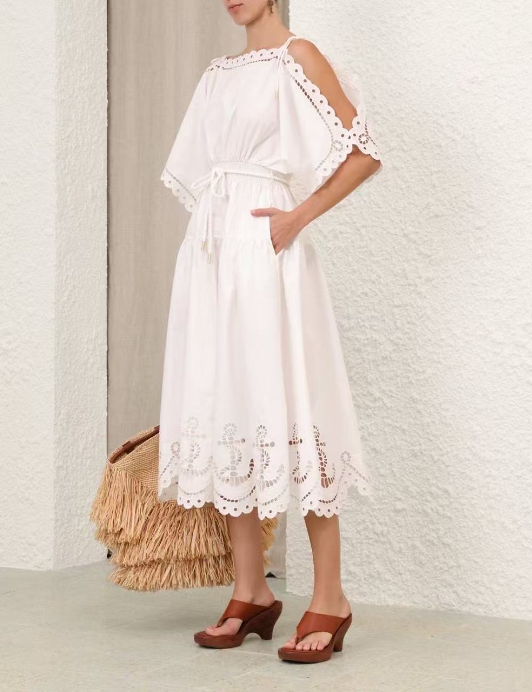 Zimm 25ss embroidered dress