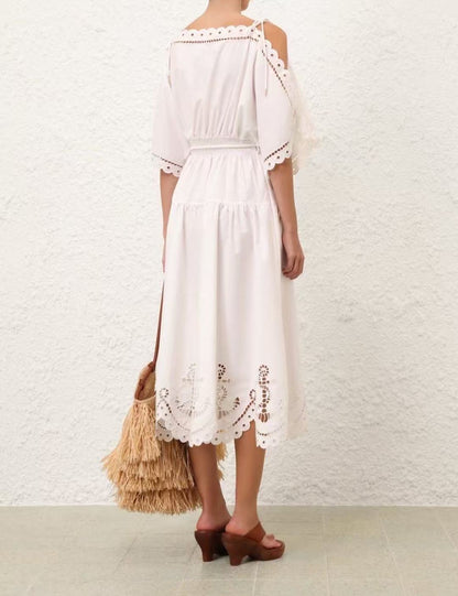 Zimm 25ss embroidered dress