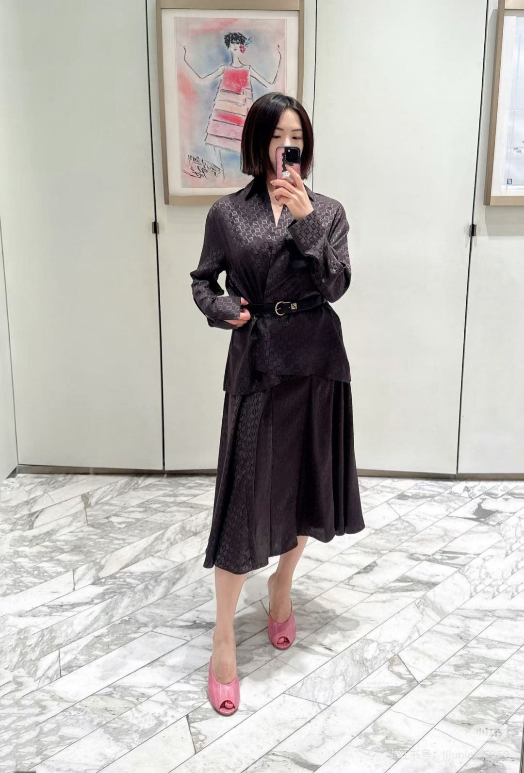 Fend 25ss jacquard skirt