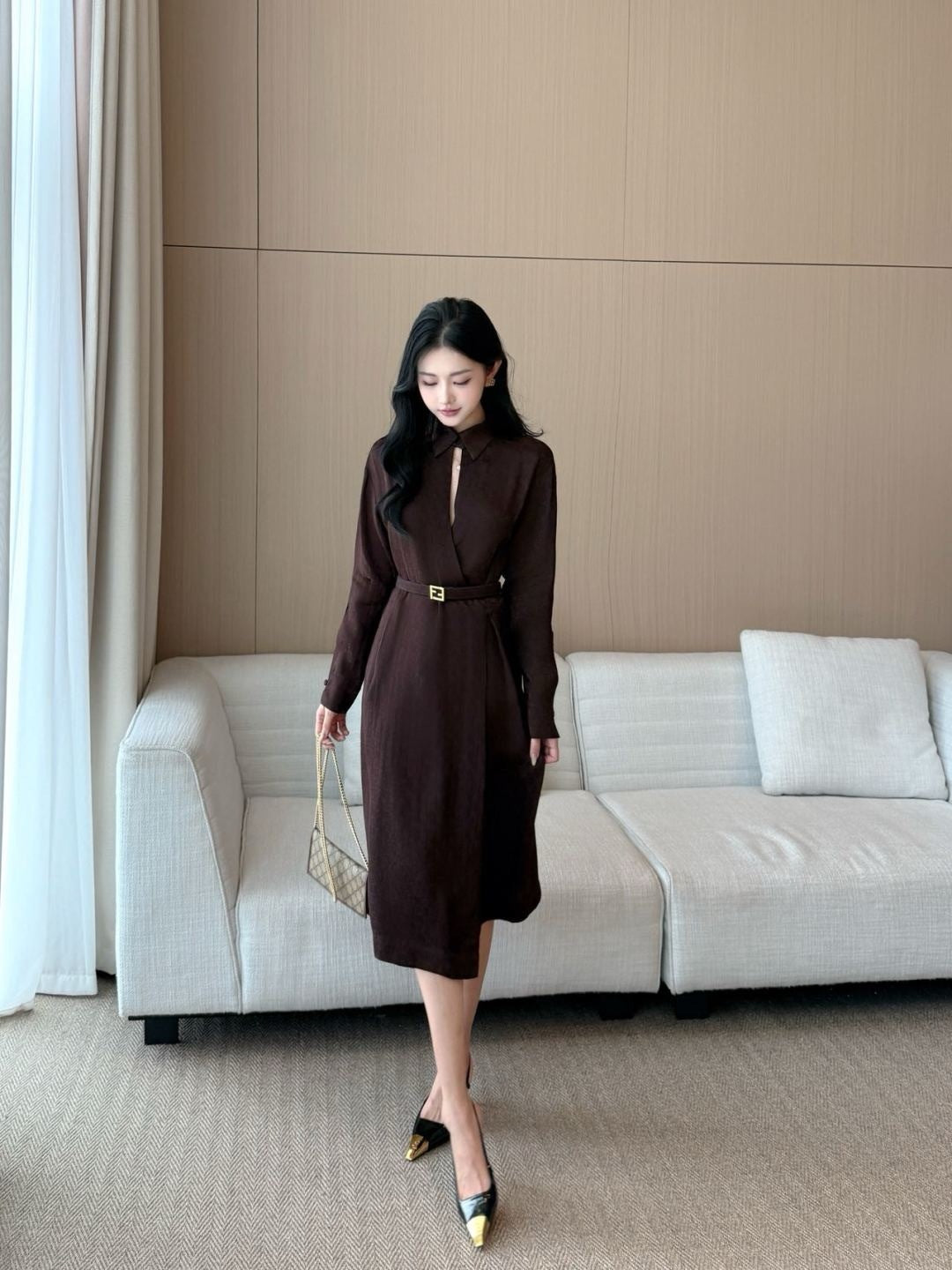 Fend 25fw jacquard dress