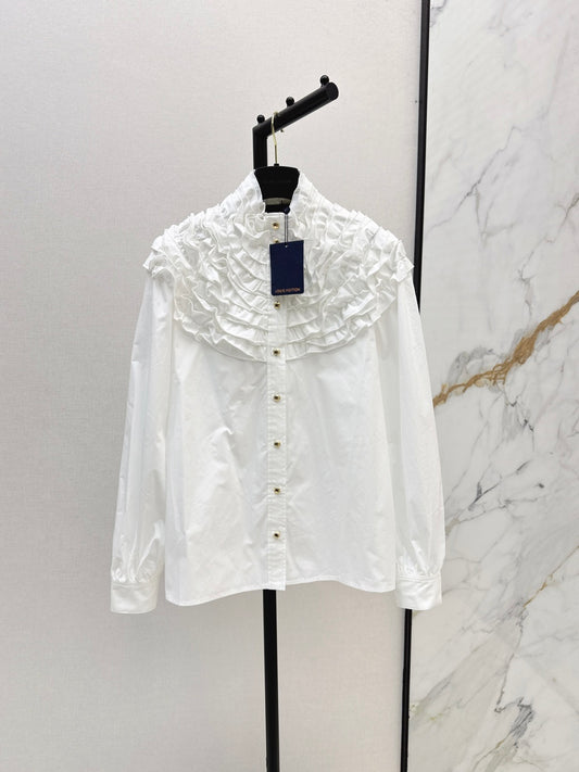 Louis 25fw ruffle shirt