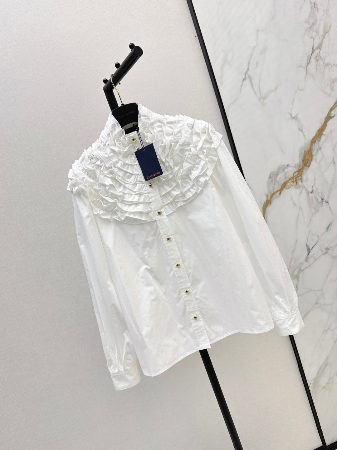Louis 25fw ruffle shirt