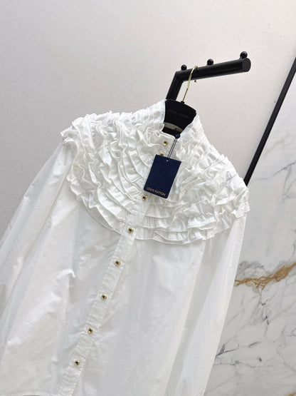 Louis 25fw ruffle shirt