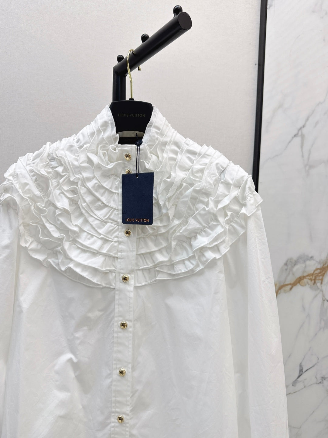 Louis 25fw ruffle shirt