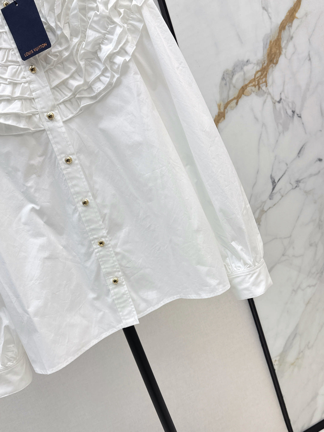 Louis 25fw ruffle shirt