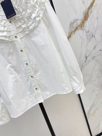 Louis 25fw ruffle shirt