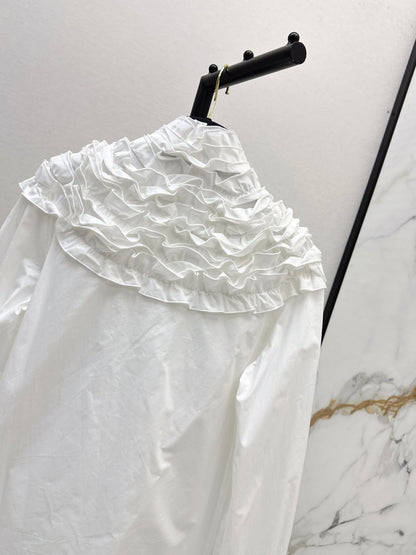 Louis 25fw ruffle shirt