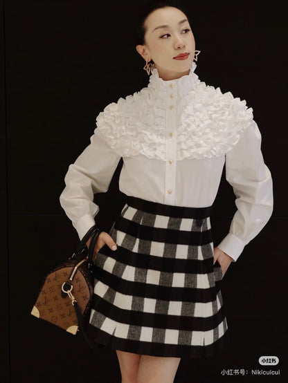Louis 25fw ruffle shirt