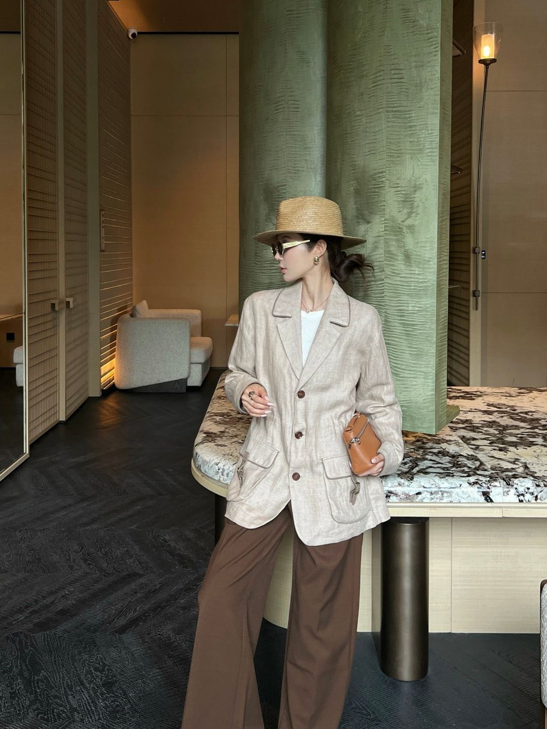 Loro 25fw linen jacket