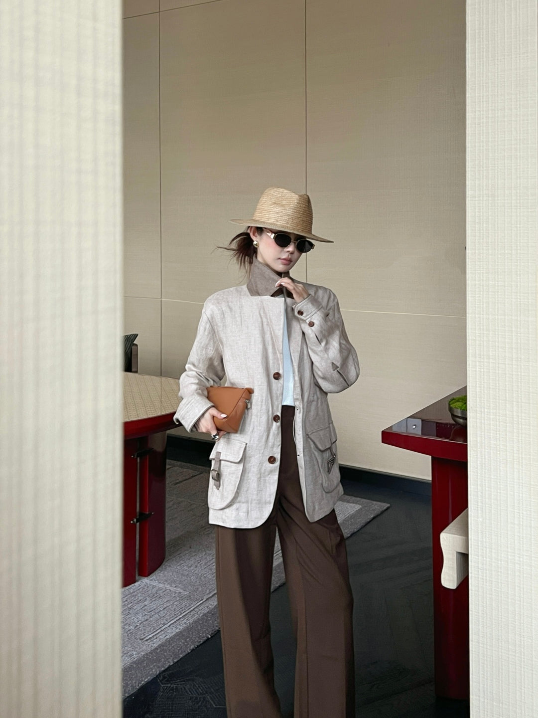 Loro 25fw linen jacket