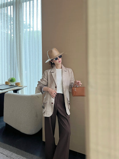 Loro 25fw linen jacket