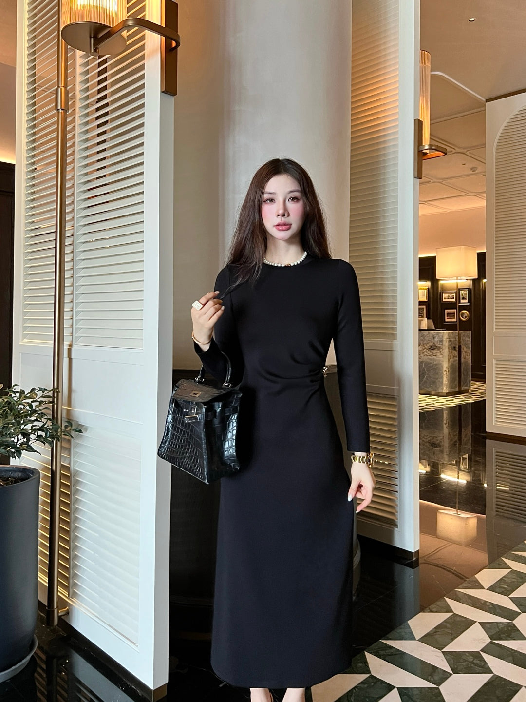 Loe 25fw pleated dress
