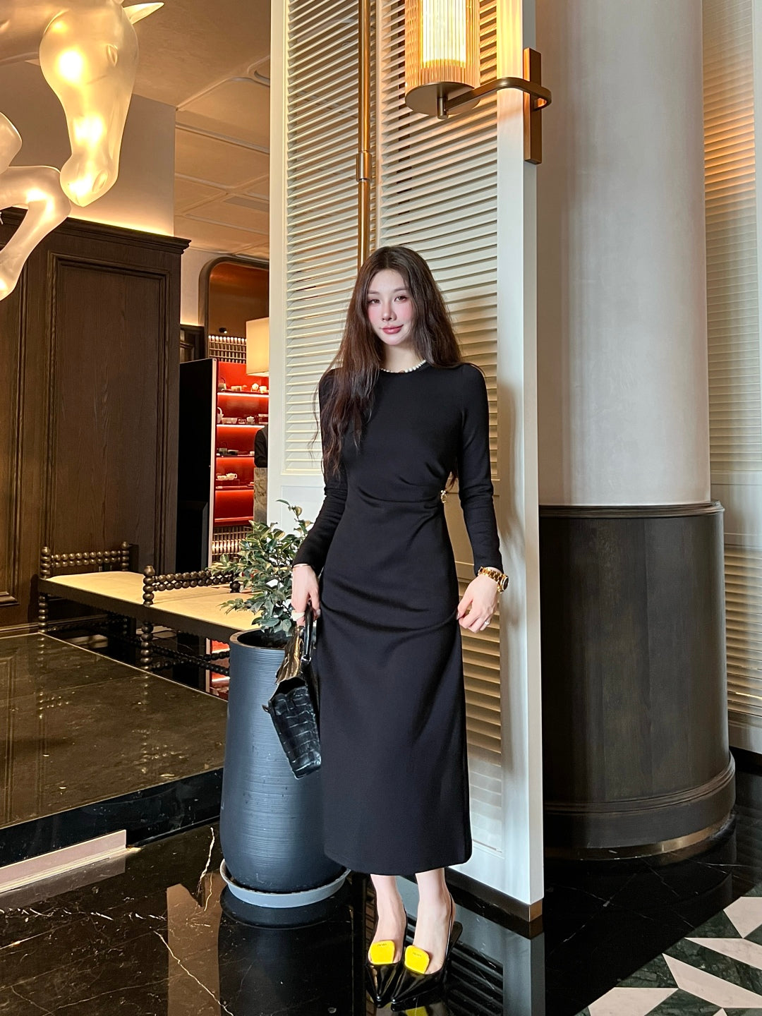 Loe 25fw pleated dress