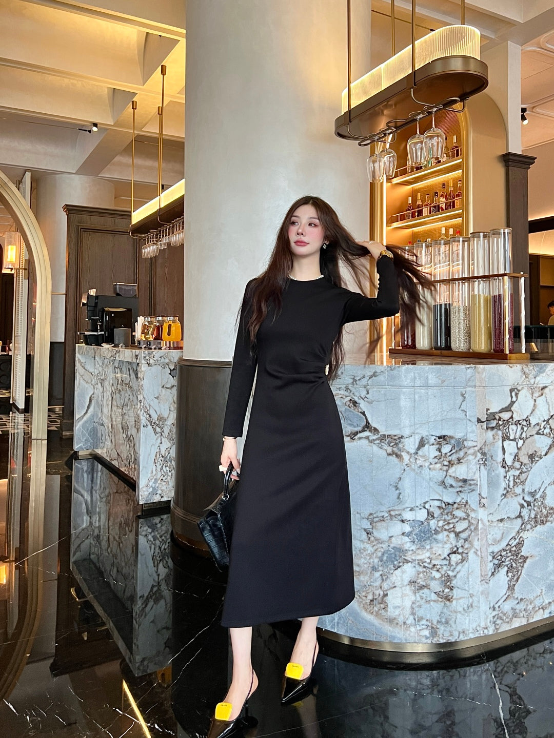 Loe 25fw pleated dress