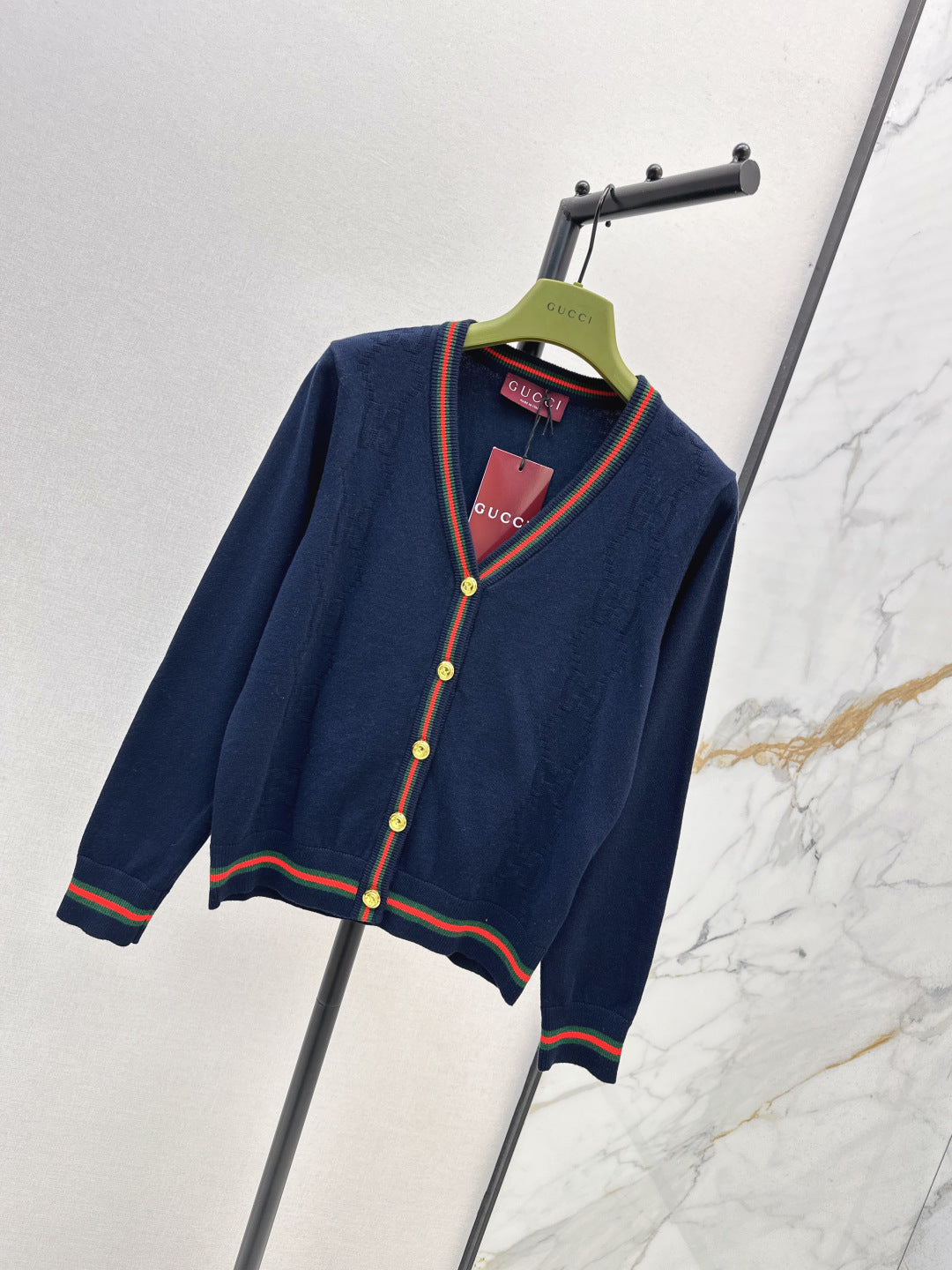 Guc 25fw jacquard cardigan