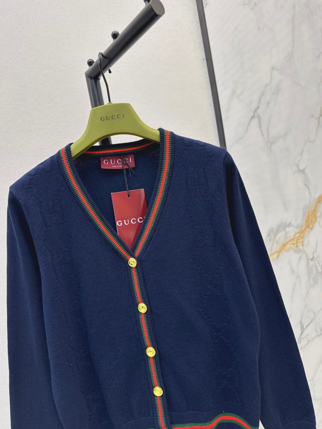 Guc 25fw jacquard cardigan
