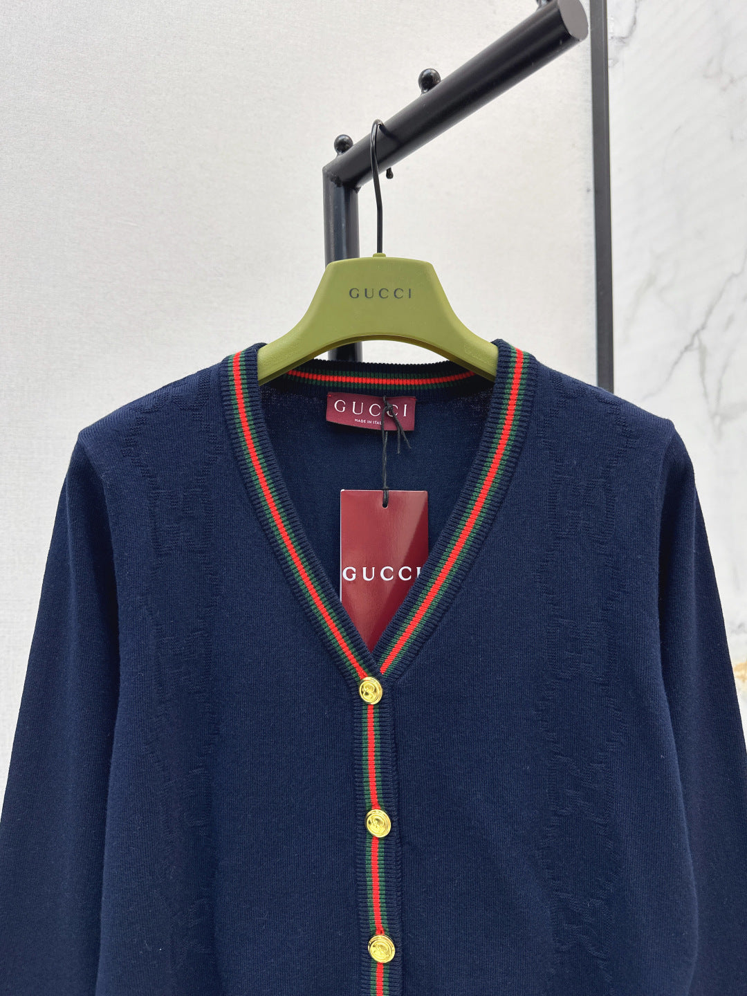 Guc 25fw jacquard cardigan