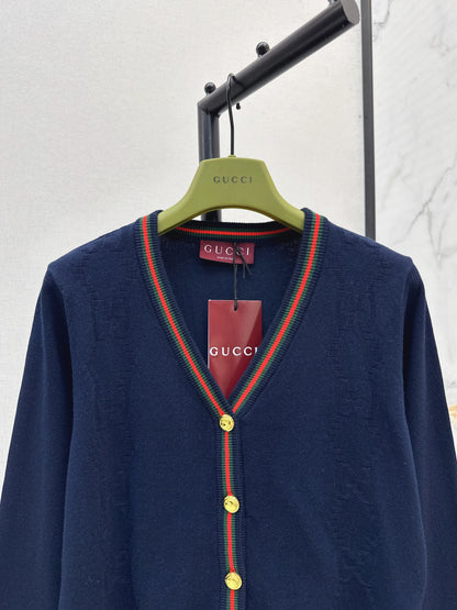 Guc 25fw jacquard cardigan