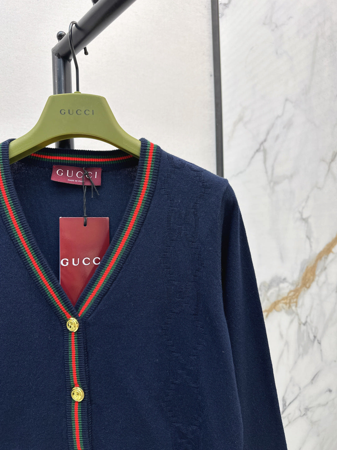 Guc 25fw jacquard cardigan
