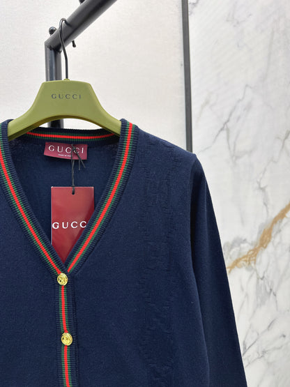 Guc 25fw jacquard cardigan