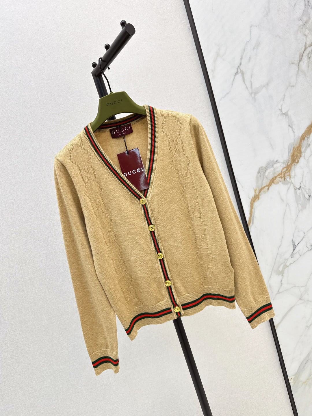 Guc 25fw jacquard cardigan