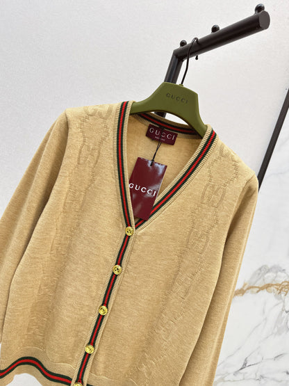 Guc 25fw jacquard cardigan