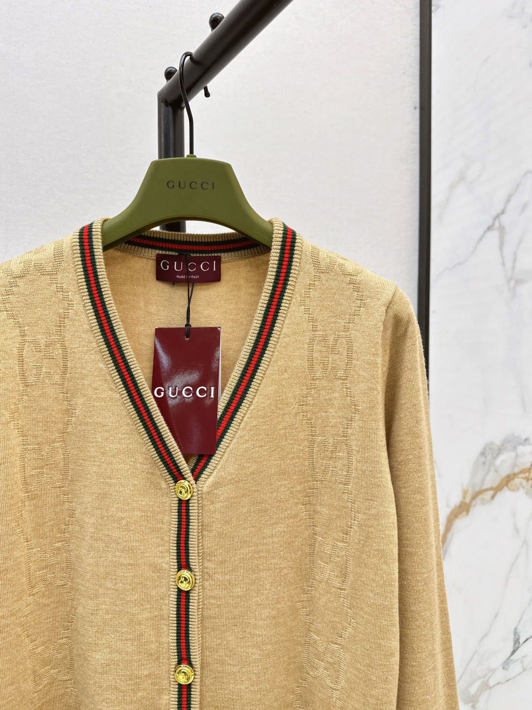 Guc 25fw jacquard cardigan
