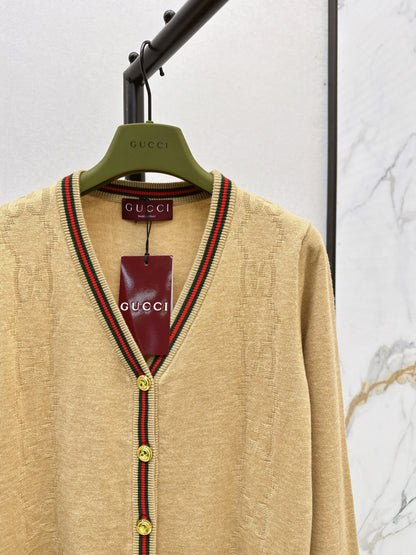 Guc 25fw jacquard cardigan