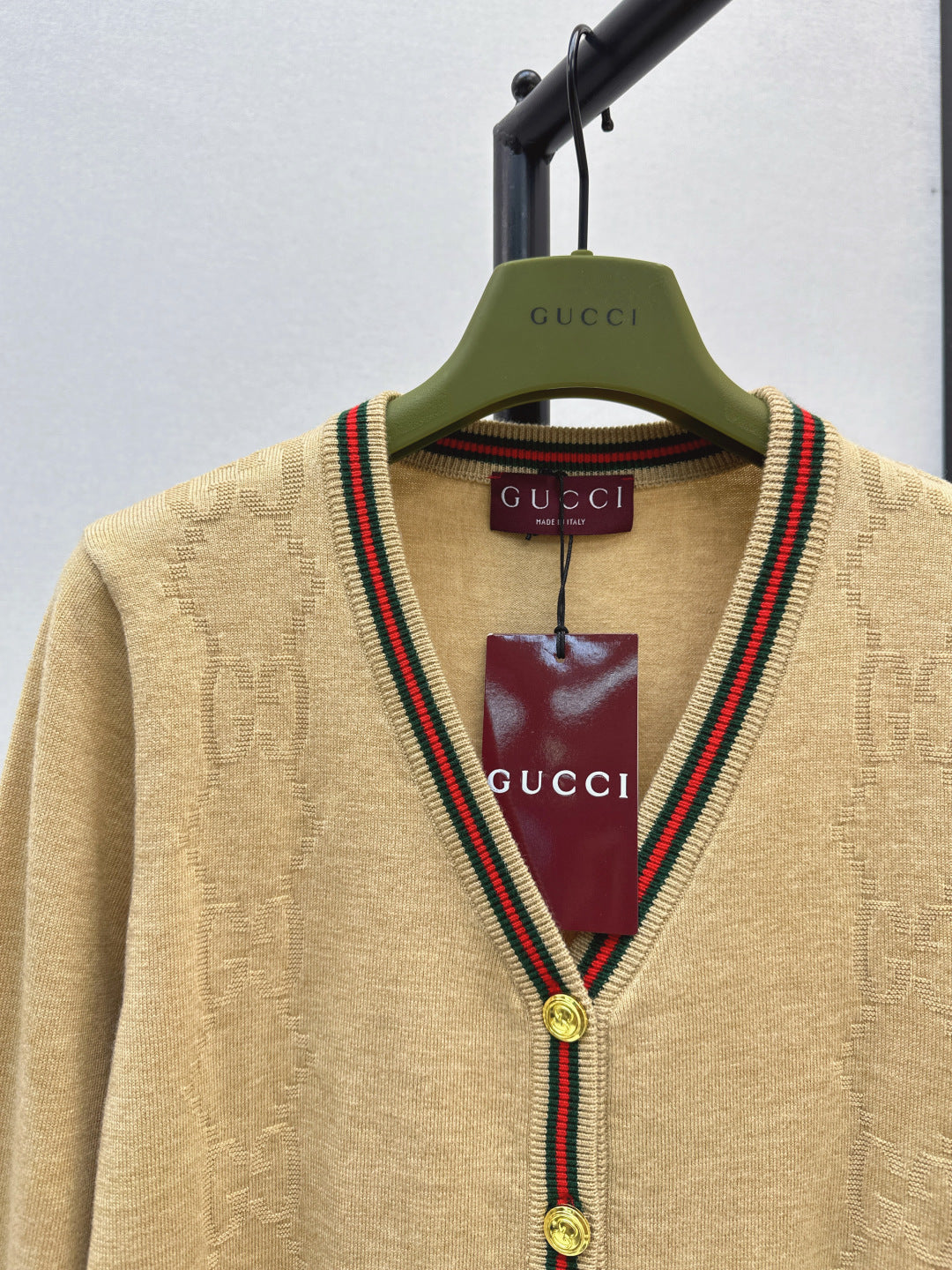 Guc 25fw jacquard cardigan