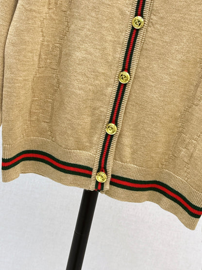Guc 25fw jacquard cardigan