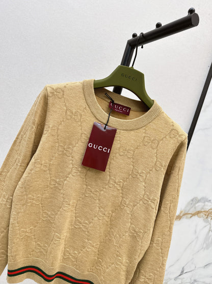 Guc 25fw jacquard sweater