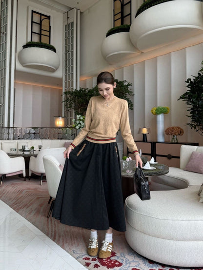 Guc 25fw jacquard skirt
