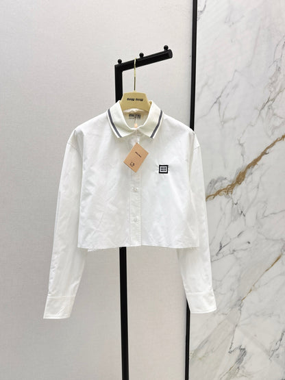 Miu 25fw embroidered shirt