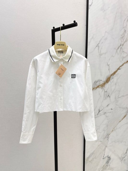 Miu 25fw embroidered shirt