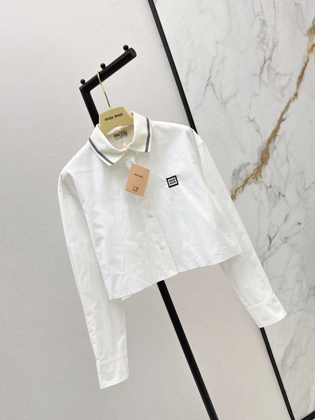 Miu 25fw embroidered shirt